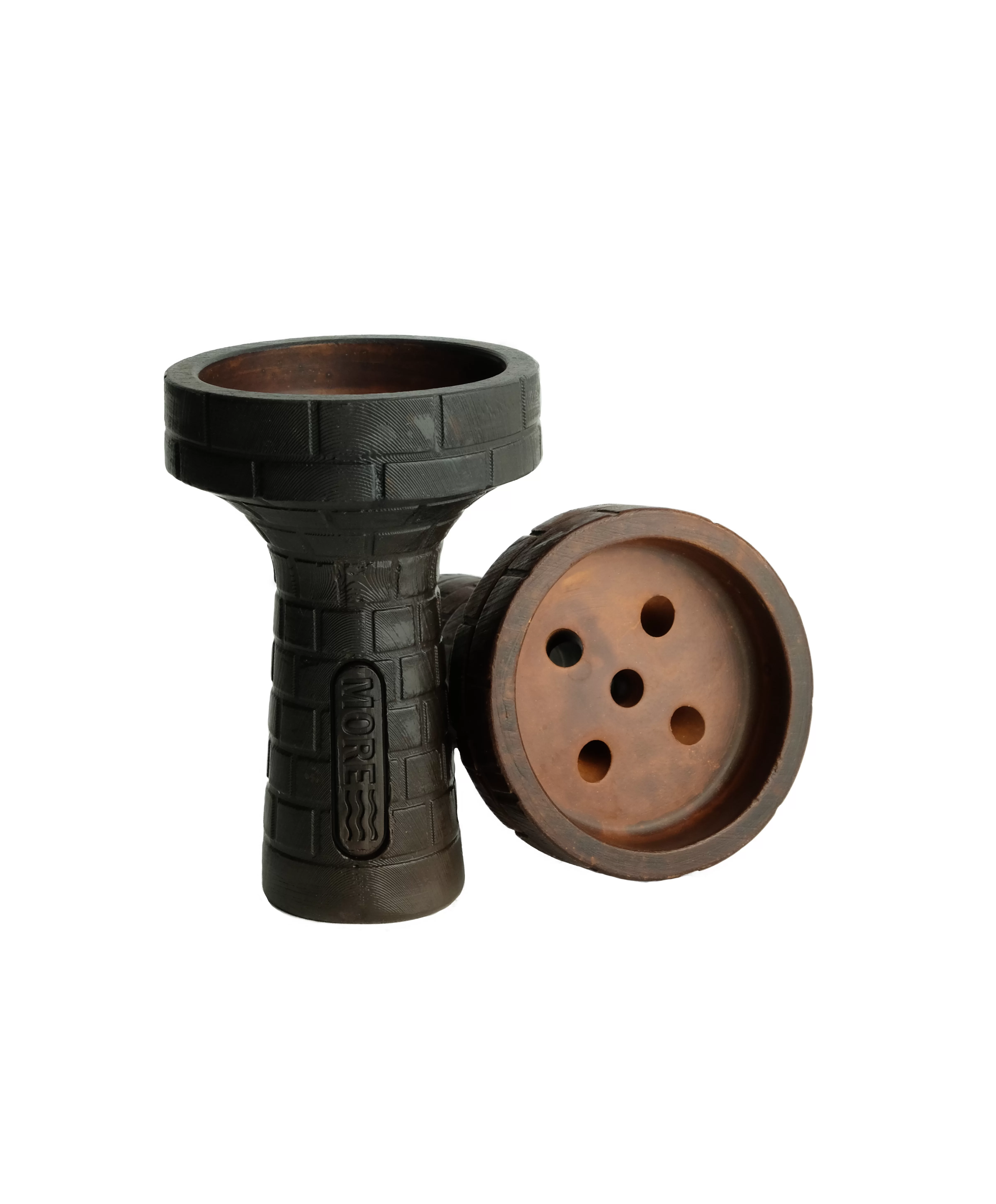 More Grand Tower Black (Clay) Hookah Bowl