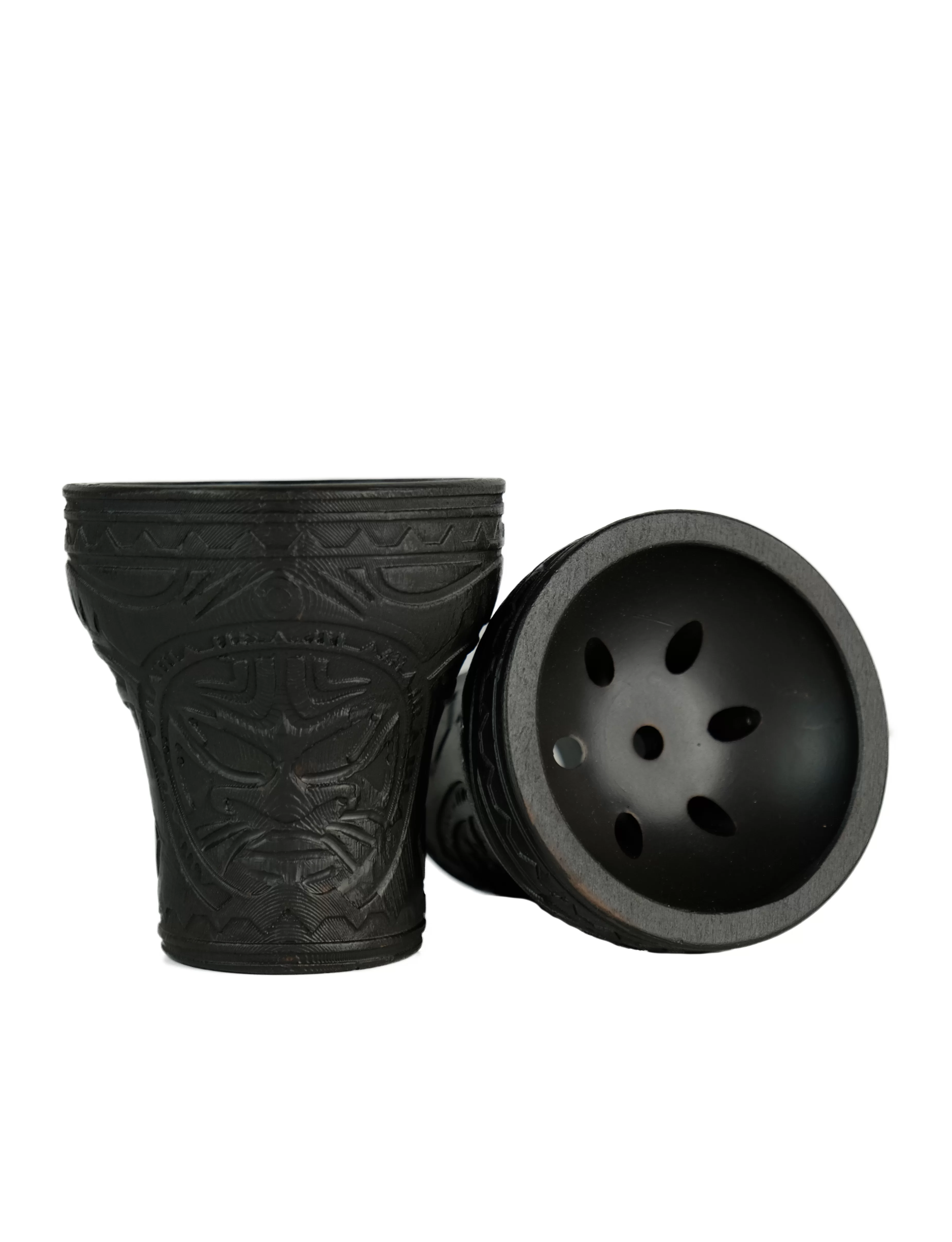 More Black Mask Mao (Clay) Hookah Bowl