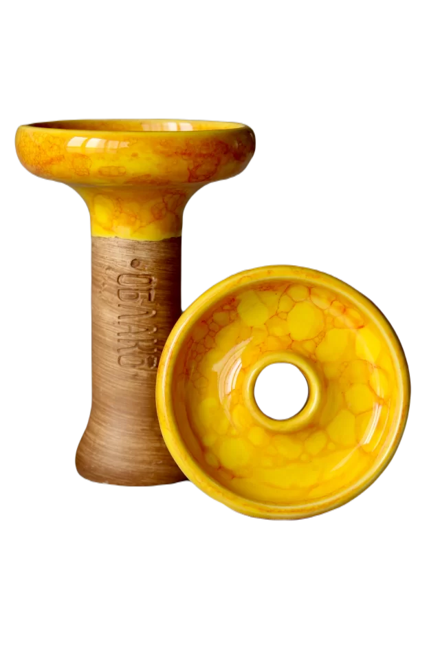 Oblako Phunnel L top glaze (Yellow Orange Bubble) Hookah Bowl
