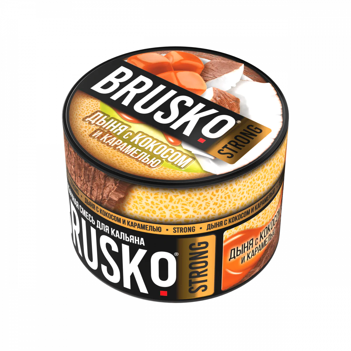 Brusco STRONG 50 gr (Melon with coconut and caramel) Tobacco
